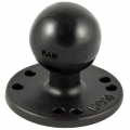 RAM-202U, C Size 1.5 Ball  2.5 Round Plate with AMPs Hole Pattern & C Size 1.5 Ball